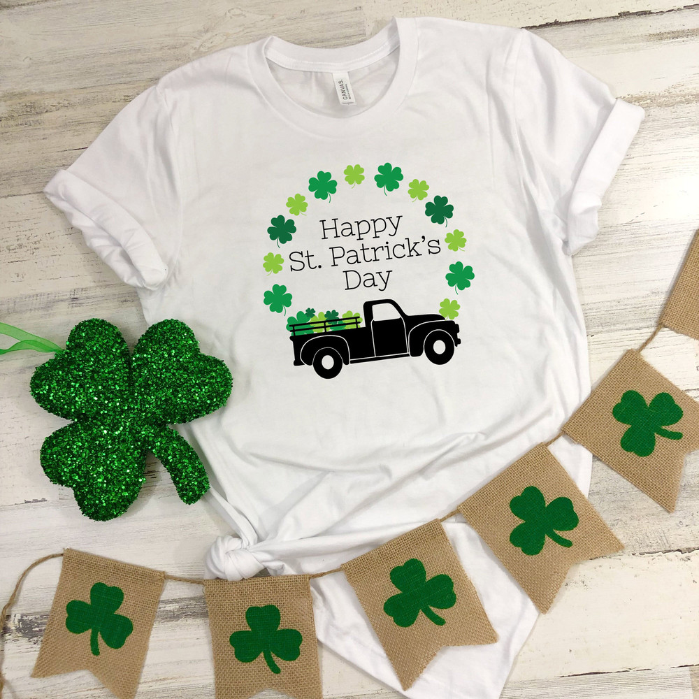 Happy St Patricks Day Shirt,Shamrock Shirt,Saint Patricks Day Shirt,Patricks Truck Shirt,Saint Patricks Day Family Matching Shirt 2.jpg