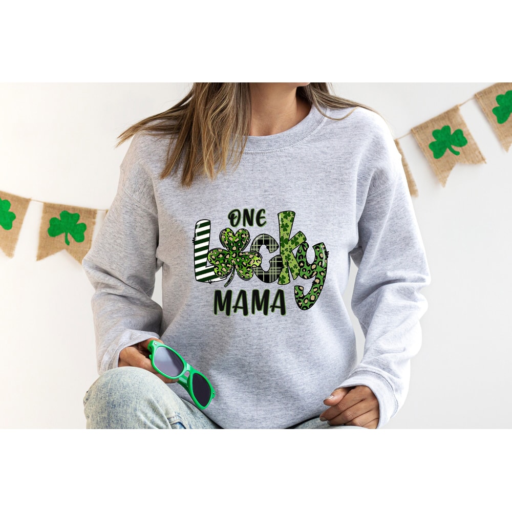 One Lucky Mama Shirt, Women's St Patty's Shirt, St Patrick's Day Shirt, St Patty's Mom Shirt, Mother's Day Gift, Gift For Mom, Gift For Wife 1.jpg