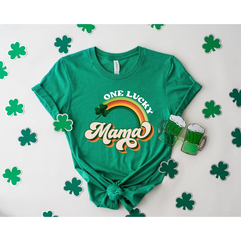 One Lucky Mama Shirt, Women's St Patty's Shirt, St Patrick's Day Shirt, St Patty's Mom Shirt, Mother's Day Gift, Gift For Mom, Gift For Wife 2.jpg