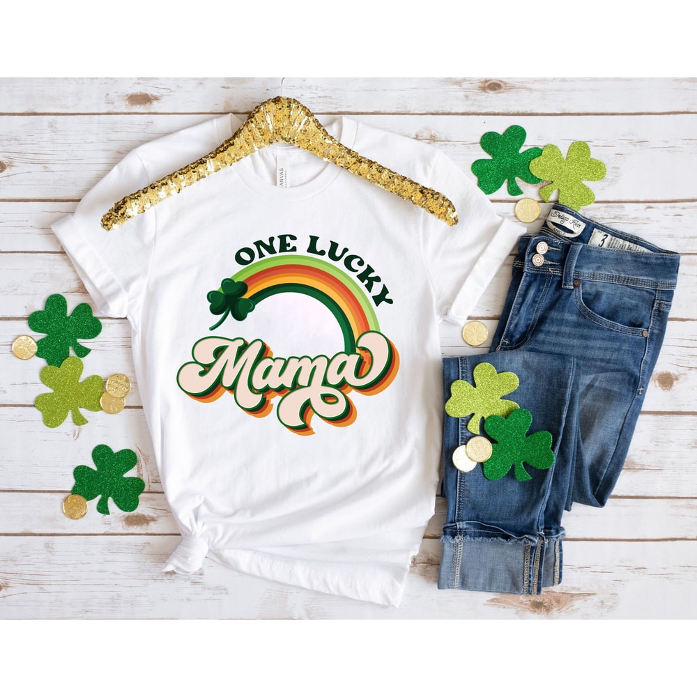 One Lucky Mama Shirt,St. Patrick's Day Shirt,Lucky Shamrock Shirt,Patrick's Day Gift,Patrick's Day Family Matching Shirt,Drinking Shirt 1.jpg