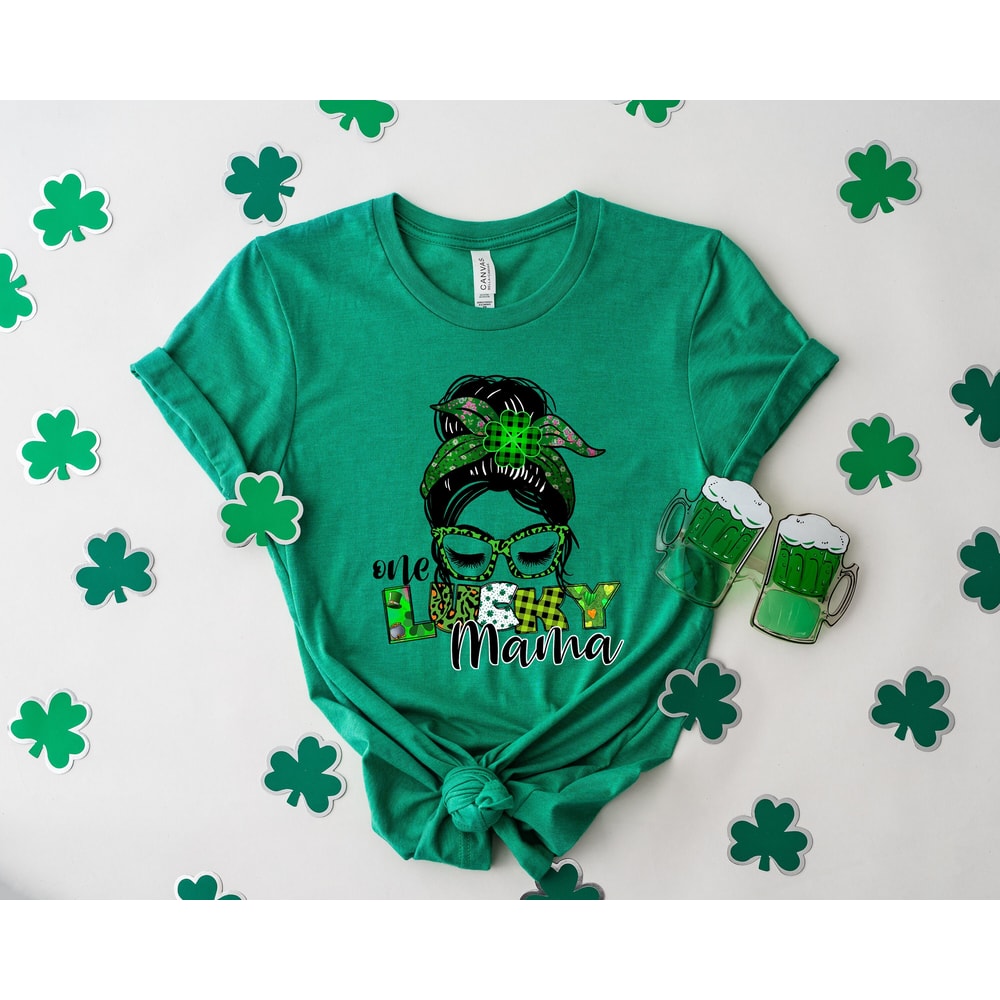 One Lucky Mama Shirt, Women's St Patty's Shirt, St Patrick's Day Shirt, St Patty's Mom Shirt, Mother's Day Gift, Gift For Mom, Gift For Wife.jpg