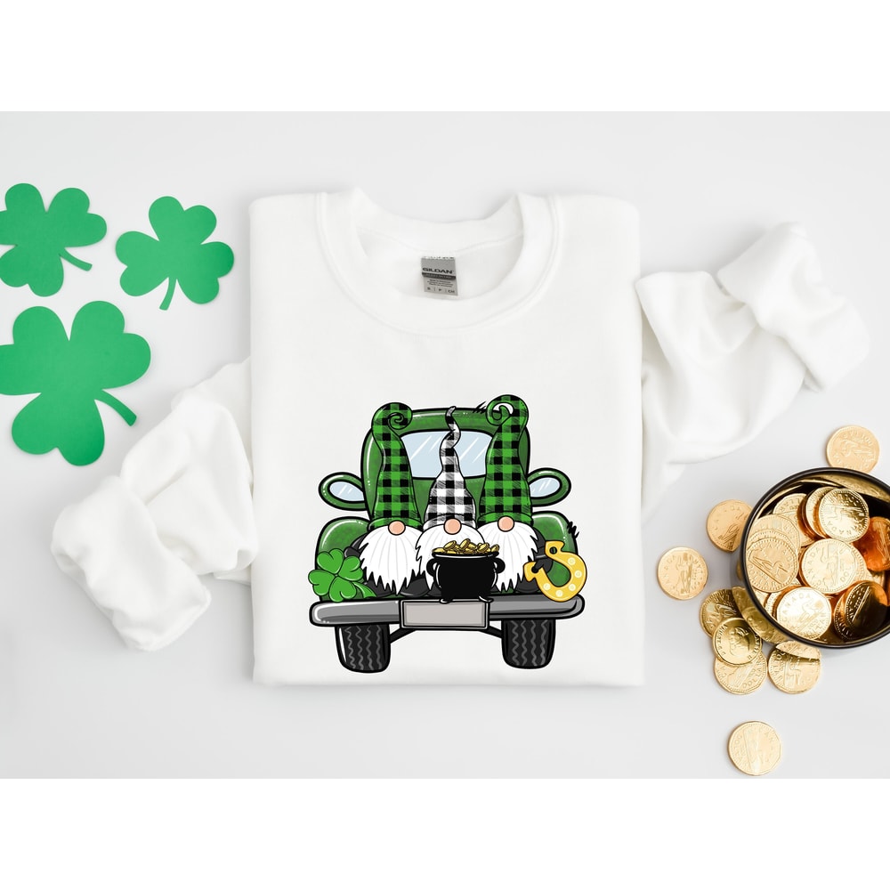 St Patrick's Day Truck Sweatshirt, Shamrock Truck Shirt, Gift For Irish Women, Women St Patrick's Day Gift, Happy St. Patrick Day T-Shirt,.jpg