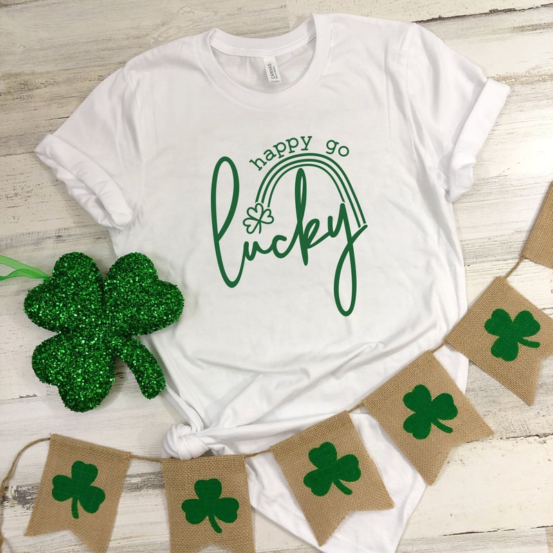 St Patricks Day Shirt,Happy Go Lucky Rainbow,Shamrock Shirt, St. Patty's Shirt,Irish Shirt,Shenanigans Drinking Shirt,Family Matching Shirt 5.jpg