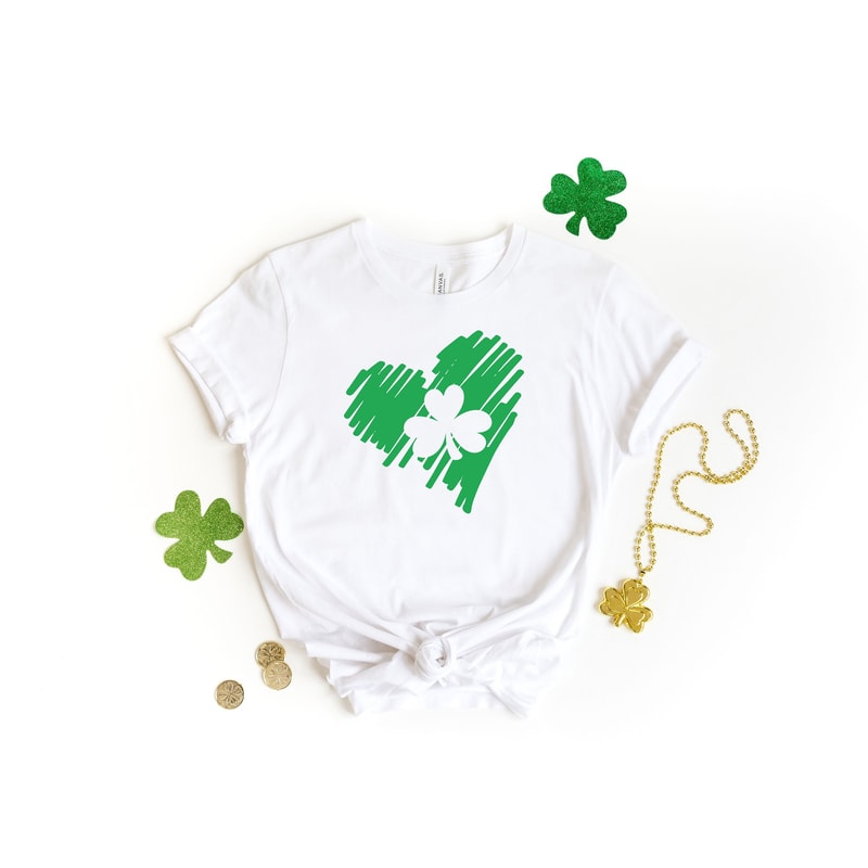 Heart Shamrock Shirt, Clover Heart Shirt, Shamrock Shirt, Clover Shirt, St. Patrick's Day Shirt, St Patricks Shirt, Patricks Day Tshirt.jpg