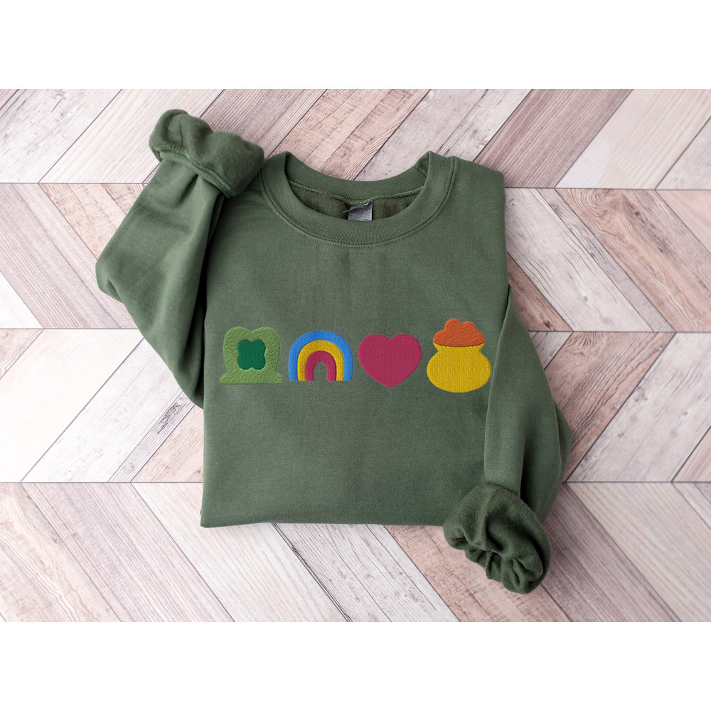 St Patrick's Day Sweatshirt, Lucky Charm Sweatshirt, St Patricks Day Shirt, Shamrock Shirt, Rainbow Sweater, Lucky Sweatshirt,Saint Patricks 2.jpg