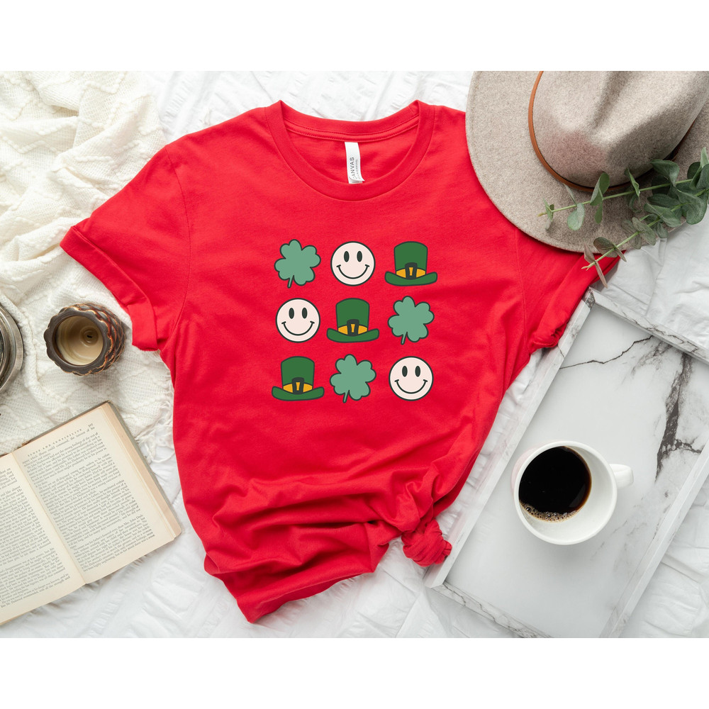 St Patricks Day Shirt, Smiley Face Shamrock Hat Shirt, Shamrock Shirt, St Patricks Day Hat Shirt, Irish Shirt, St Patricks Day Shirt.jpg