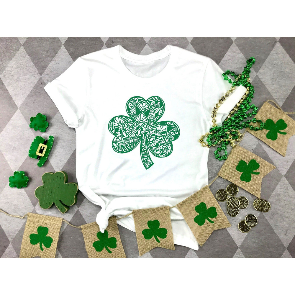 Four Leaf Clover Womens St Pattys Shirt,Shamrock Shirt,St Patricks Day T-shirt, Cute St Pattys Shirt, Lucky Shamrock Shirt,Gift for Irish.jpg