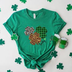 leopard shamrock shirt,st paddys day shirt, saint patricks day, shamrock shirt, st patricks day, irish shirt, lucky shir
