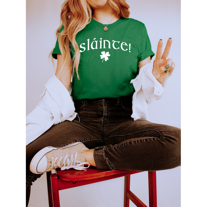 Slainte Shamrock Shirt  Slainte St. Patty's Tshirt  St. Patrick's Day Tee  St. Patty's Green T Shirt  St. Patrick's Day Shirt  12012.jpg
