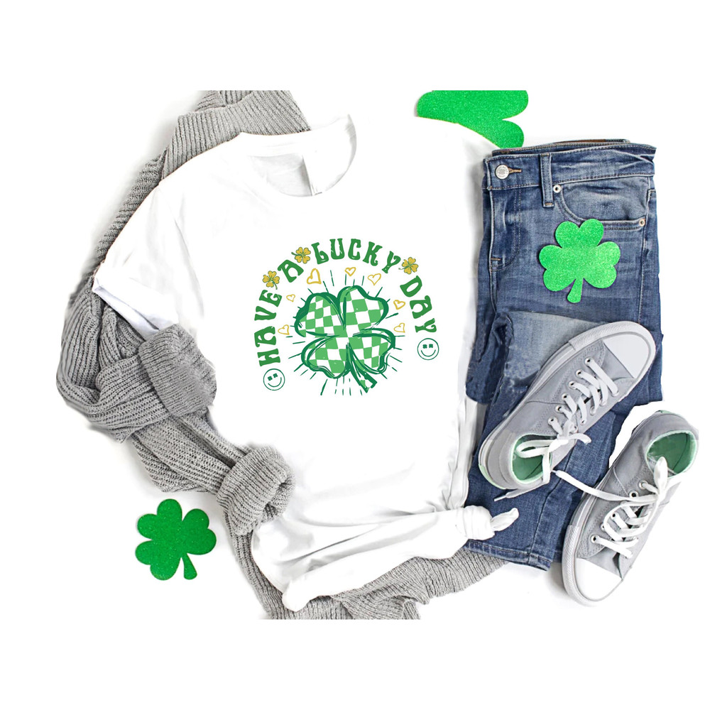 Lucky Tshirt,Have A Lucky Day Shirt,Shamrock Tee,Womens St Patricks Day Shirt,Gift For Women,St Patricks Day,St Pattys Shirt,Gift For Kids.jpg