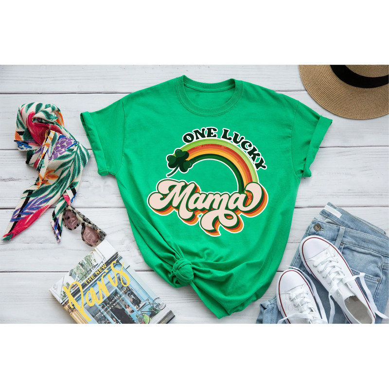 One Lucky Mama Shirt,Patricks Rainbow,Gift For Women,Mom St Patricks Day Shirt,Shamrock Shirt,Womens St Patricks Day Shirt,Gift For Kids.jpg