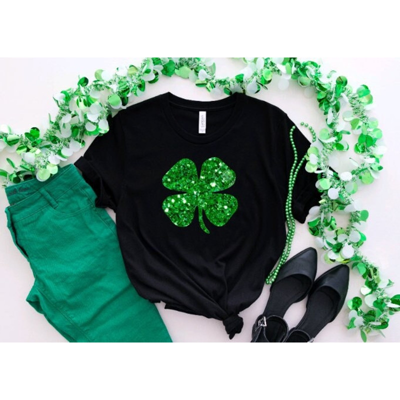 Shamrock Shirt,Black, St. Patrick's Day Shirt, St. Paddy's Day Shirt, Shamrock Shirt,Clover Shirt,St. Paddy's Day Shirt, xs-4x,Plus size.jpg