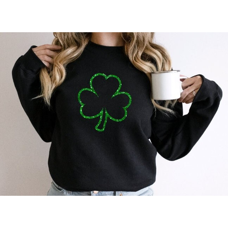 St. Patrick's Day Sweatshirt, Shamrock Sweatshirt, Glitter Shamrock sweatshirt,Shamrock Sweatshirt, Glittery St. Patricks Day Sweatshirt,.jpg