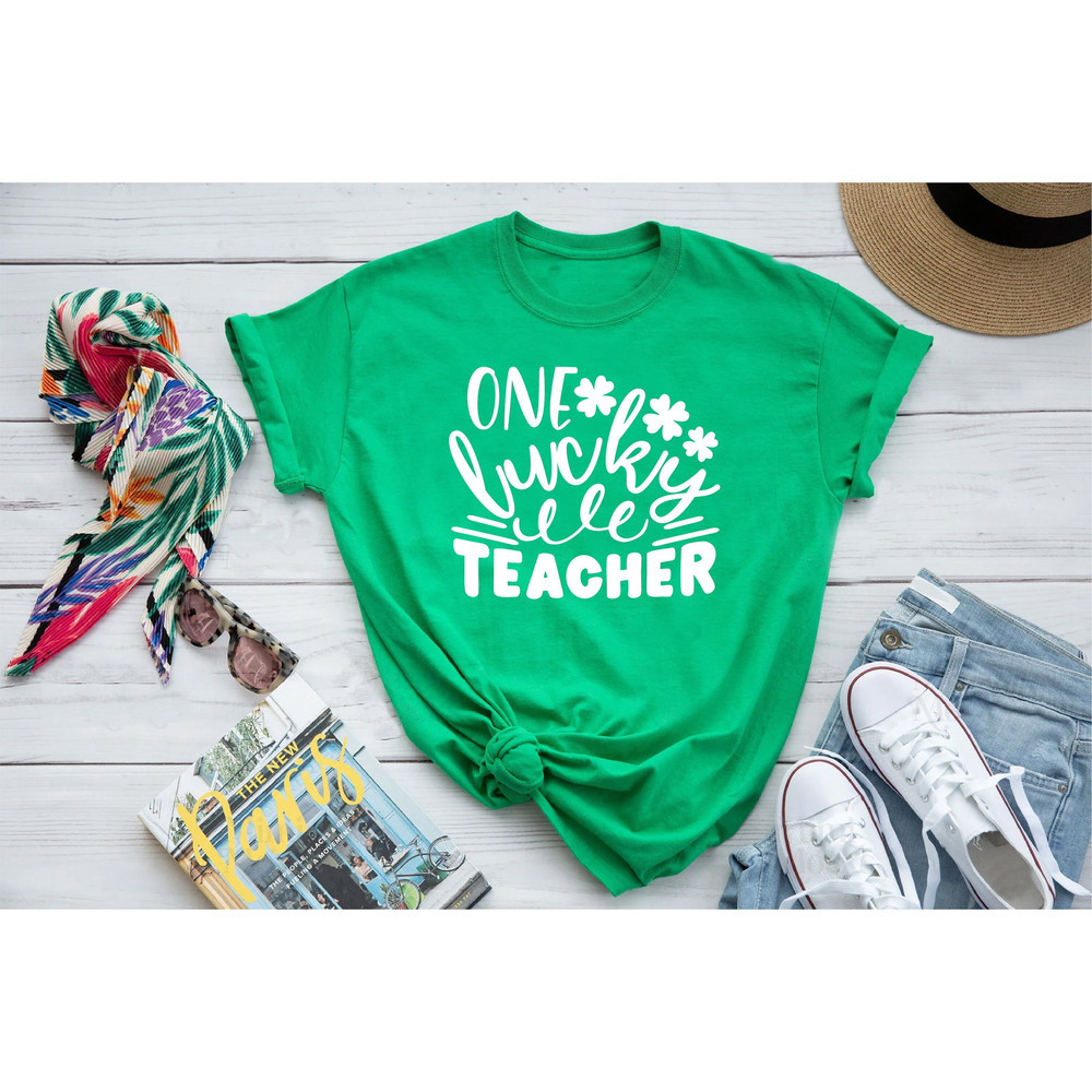 St. Patricks Day Teacher Shirt,Gift For Teacher,One Lucky Shamrock Teacher Tshirt, Irish Teacher Life T-Shirt, Patrick Teacher Team Tees.jpg