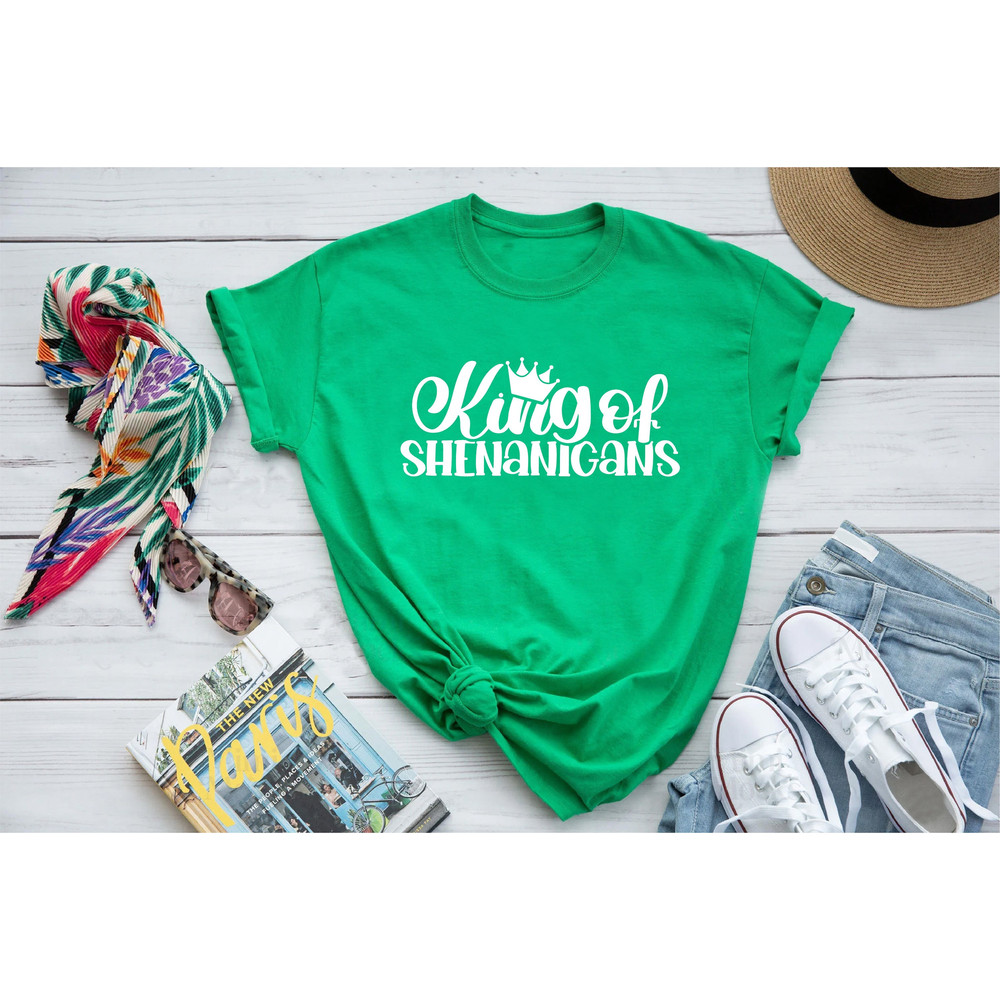 St. Patty's Shirt,Gift For Irish Women,St. Patrick Day Shirt,St Patricks Day Shirt Women,Shamrock Shirt,King of Shenanigans,Gift For Kids.jpg