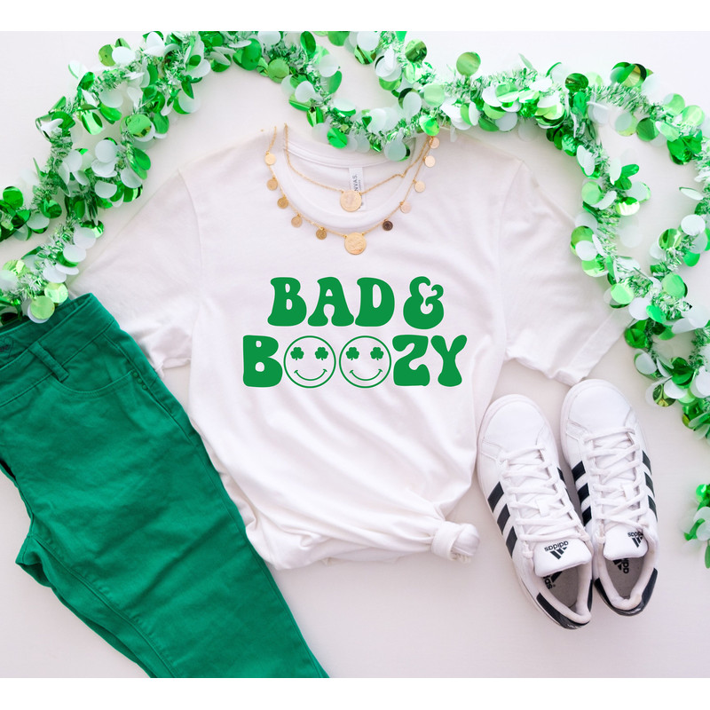 Bad & Boozy T-shirt, St Paddy's Irish Pub Whiskey and Ale T-shirt, Saint Patrick's Day Shirt, Bar Shirt.jpg