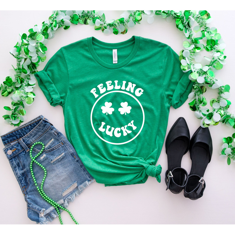Feeling Lucky T-shirt, Saint Patrick's Day Shirt, Lucky Tee, Shamrock Shirt.jpg