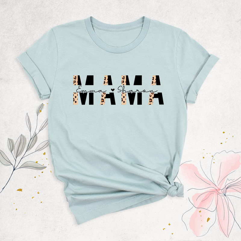 Custom Mama Shirt, Gift For Mom, Custom Kid's Names Mom Shirt, Mother's Day Gift, Birthday Mom Shirt, New Mom Gift, Personalized Mama Shirts.jpg