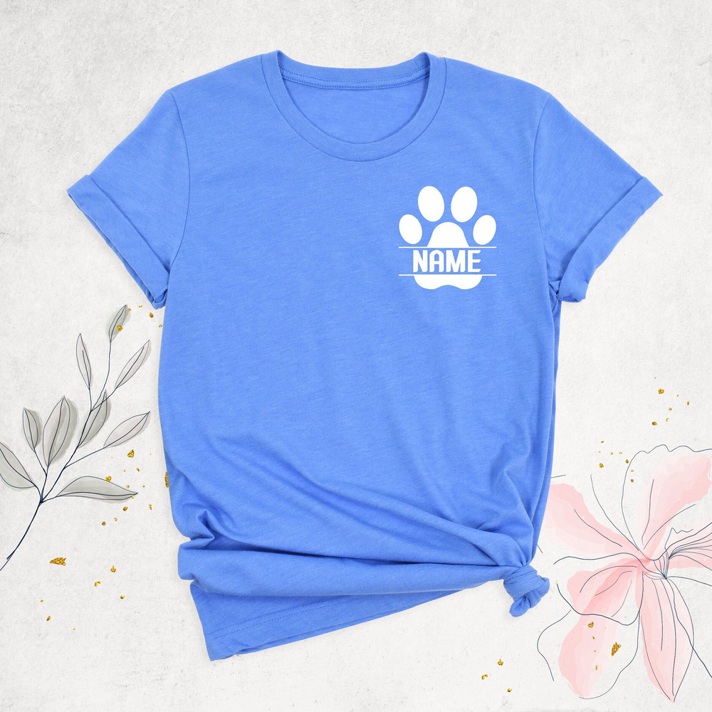 Dog Mom Shirt, Pocket Paw Shirt, Custom Dog Name Shirt, Pawma Shirt, Dog Paw Shirt, Grandma Dog Shirt, Vet Tech Shirt, Personalized Dog Tees.jpg