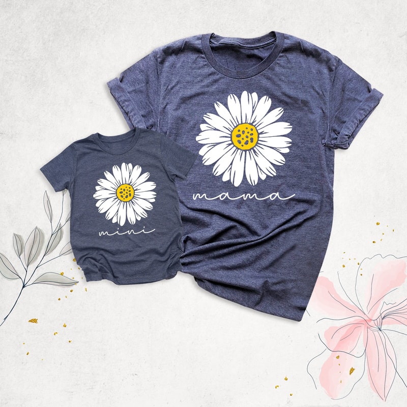 Mama and Mini Shirts, Daisy Family Matching Shirt, Mothers Day Shirt, Mommy and Me Outfit, Baby Shower Gift, Mom Daughter Shirt, Floral Mama.jpg
