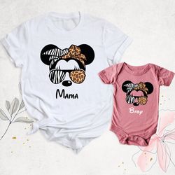 mama mini matching disney shirt, mommy and me outfits, disney mom shirt, baby shower gift, mother daughter shirt, disney