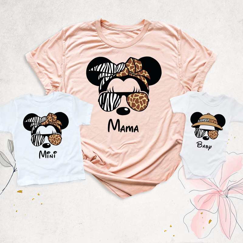 Mama mini outfit, Disney shirt, Custom animal kingdom shirt, Disneyland tee,mom dad and baby shirt, mommy and me shirts, Disney family shirt.jpg