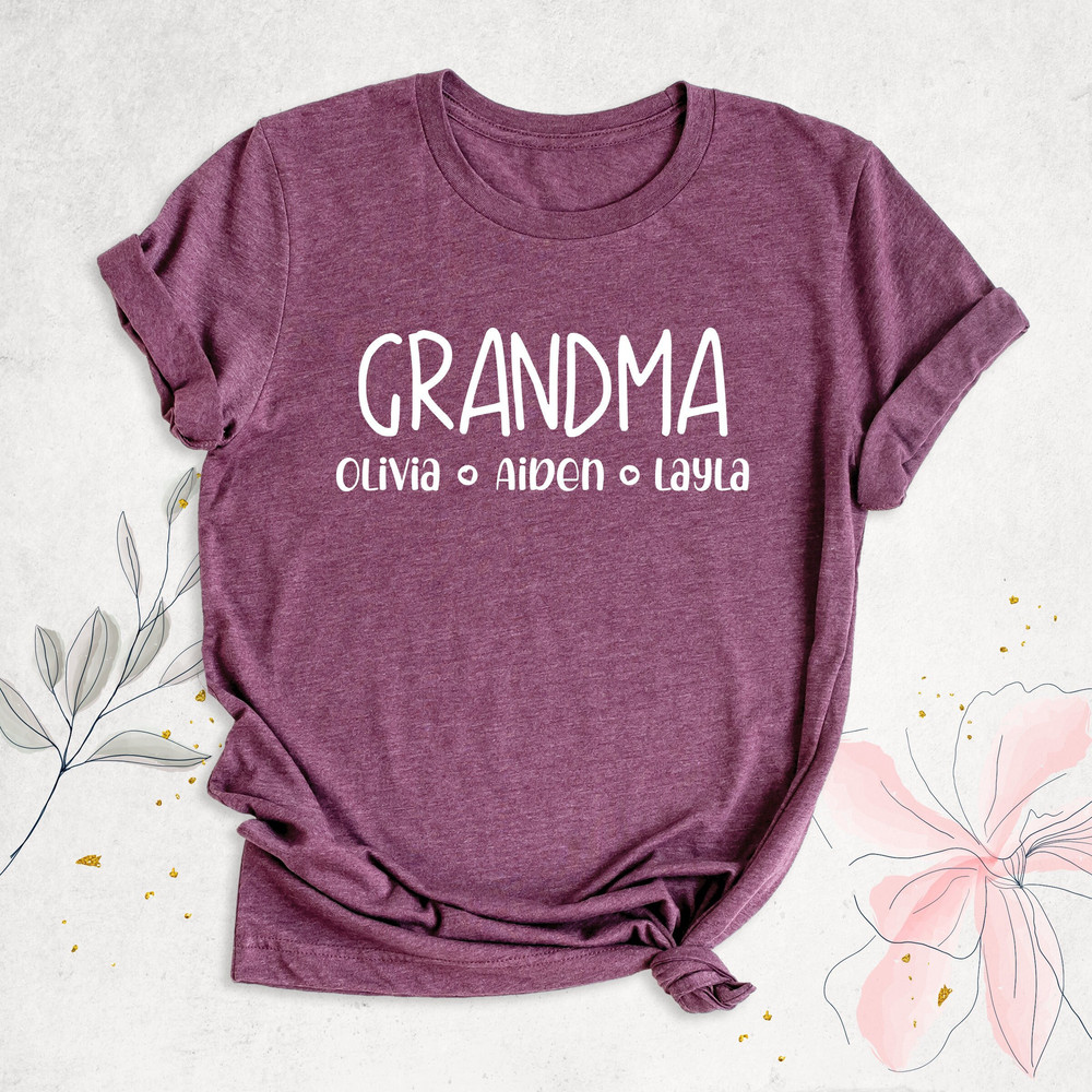 Personalized Grandma Shirt, Nana Shirt, Grandma Gift Shirt, Grandkids Name Shirt, Granny Shirts, Custom Grandparent Gift Shirt, Gigi T-Shirt.jpg