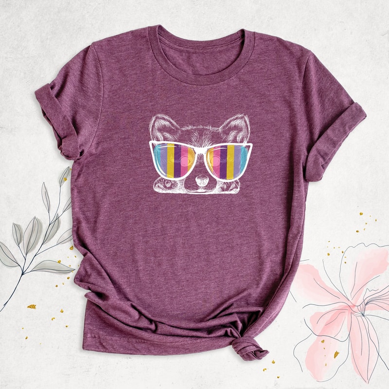 Puppy Shirt, New Dog Mom Outfit, Puppy Lover Shirt, Dog Owner T-Shirt, Puppy with Glasses Shirt, Dog Mama Gift Shirt, Proud Puppy Mama Shirt.jpg