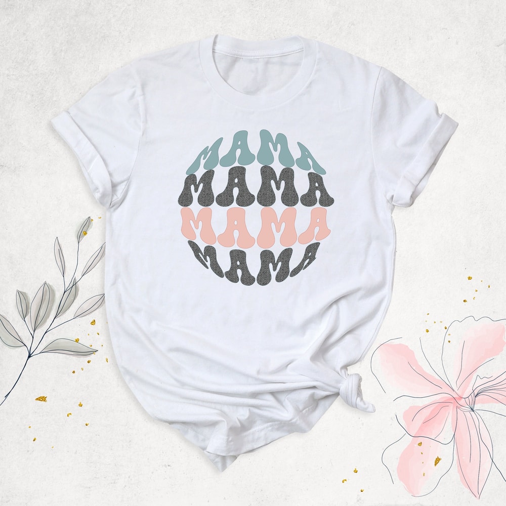 Retro Mama Shirt, Mommy Shirt, Birthday Gift for Mom, Mothers Day Shirt, New Mom Shirt, Cool Mom Shirt, Mom Life Shirt, Mama in Circle Shirt.jpg