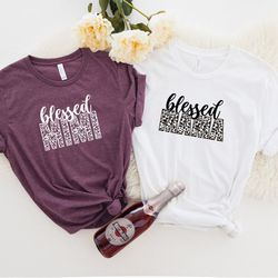 blessed mama blessed mimi shirt, leopard mama shirt, blessed mimi t-shirt, mom life shirt, gift for mom, cute mom tee, c