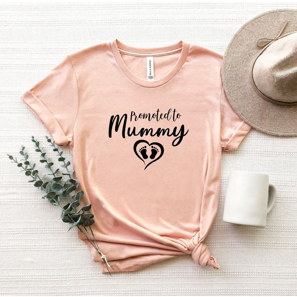 Promoted To Mommy Shirt, New Mommy Shirt, Baby Announcement T-Shirt, New Parents Shirt, New Mom Gift, Pregnancy Shirt, Baby Shower Tee.jpg