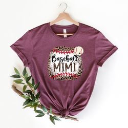 leopard baseball mimi shirt, baseball grandma sweatshirt,leopard baseball grandma hoodie,grandma birthday gift,grandma s