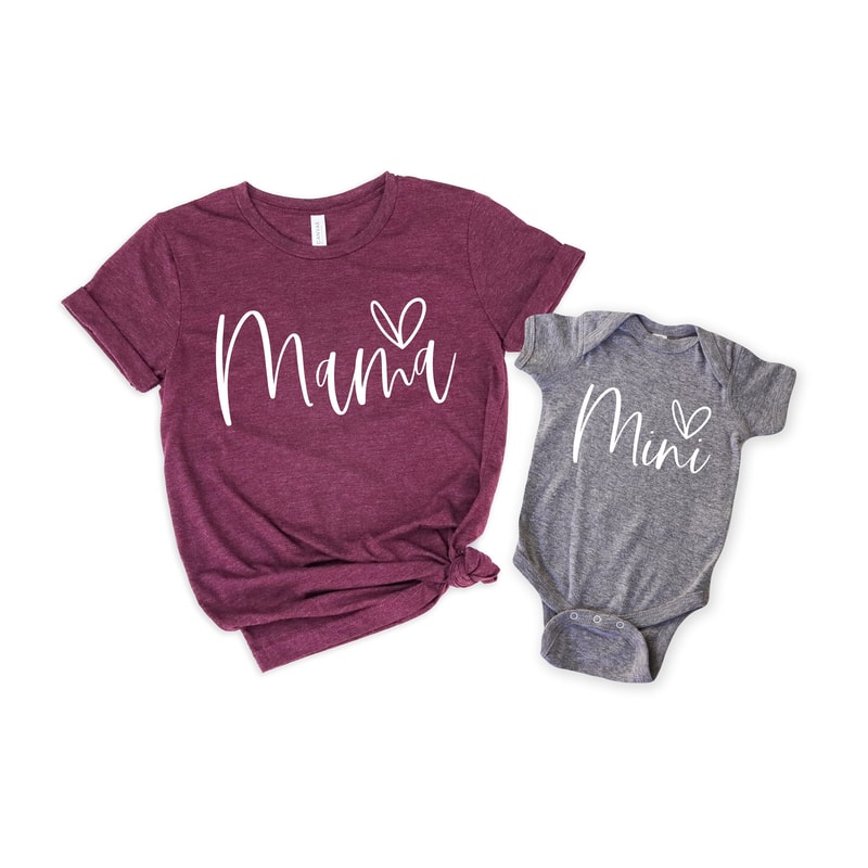 Mama Shirt, Mini Shirt Blessed Mama, Blessing Mini, Thankful For My Mini, Thankful For My Mama, Mama And Mini Shirt, Mama Mini Matching Tee.jpg