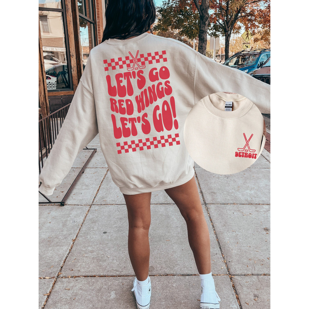 Detroit Hockey sweatshirt, Red Wings Hockey Shirt, Michigan Hockey Shirt, Red Wings Fan gift, Lets Go Red Wings.jpg