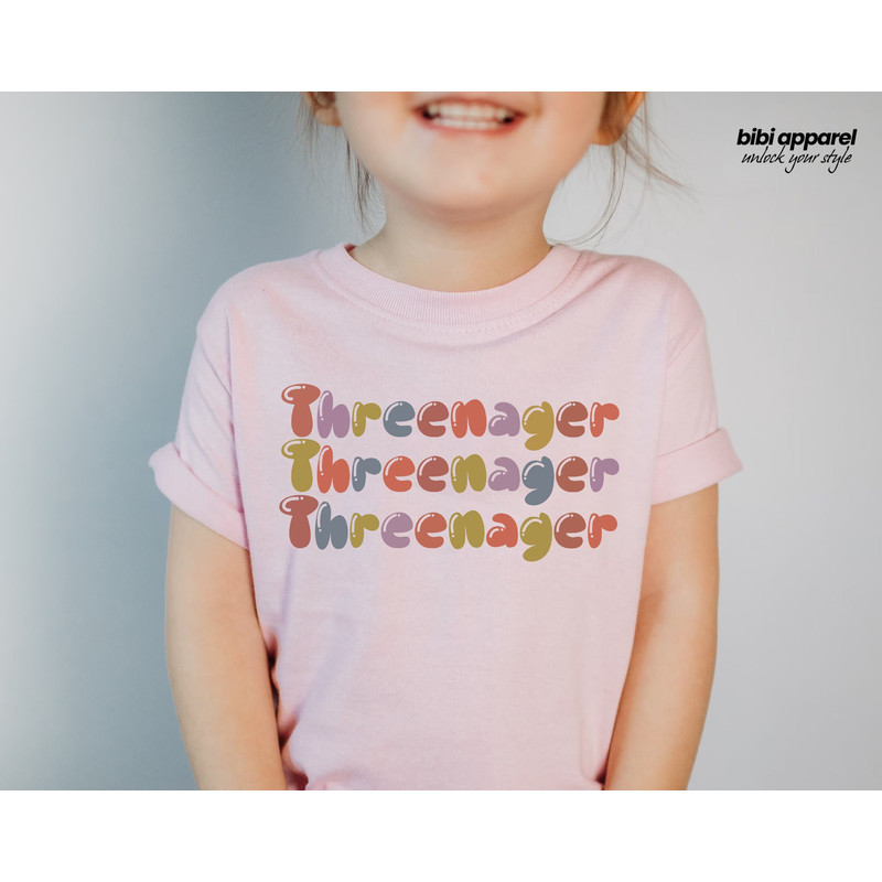 3rd Birthday Shirt, Threenager Shirt, Boy, Groovy, Toddler Shirt, Threenager.jpg