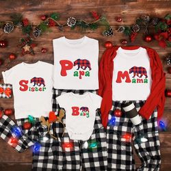 family bear, buffalo plaid bear, family matching, most likely to shirt, christmas shirt, buffalo plaid shirt,christmas p