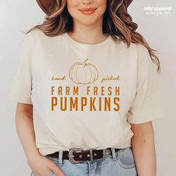 hand picked farm fresh pumpkins crewneck or tee  fall t-shirts  fall crewnecks  fall outfits  fall shirts  fall