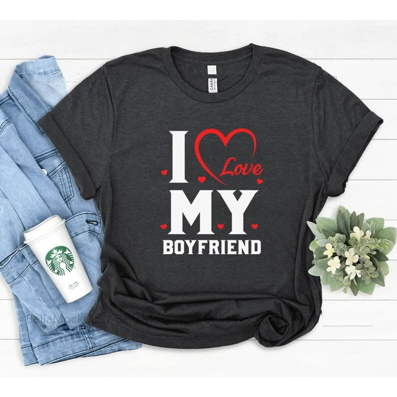 I love my boyfriend shirt, gift for boyfriend, valentine shirt, valentines day shirt, couples sweaters, xoxo, Valentines day women,.jpg