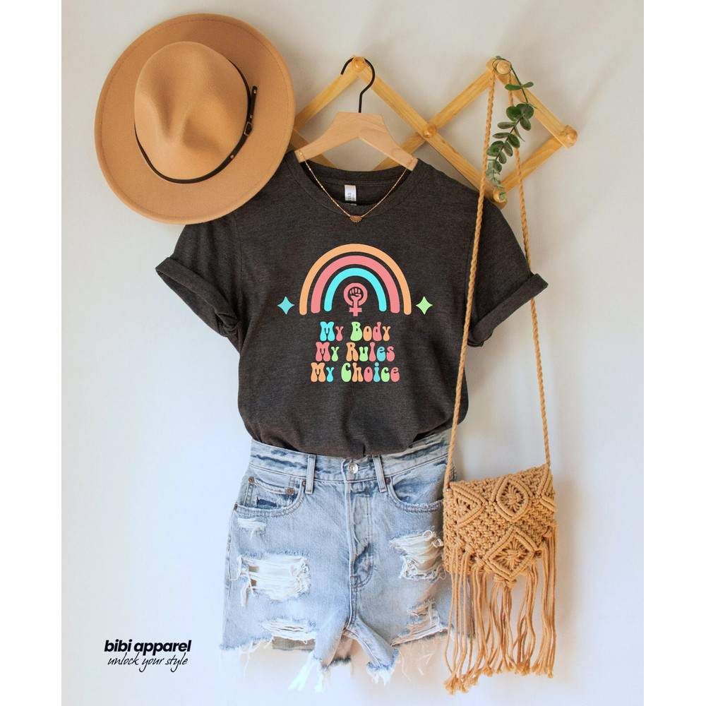 My Body My Rules My Choice Shirt, 1973 Protect Roe v Wade Shirt, Women's Rights, Pro Choice, Feminist Shirt, Abortion Shirt, Activist Gift.jpg