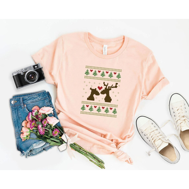 Reindeer shirt, Ugly Christmas Shirt, Merry Christmas shirt, Ugly Sweater, Ugly Sweatshirt, funny xmas shirts, deer and tree,.jpg