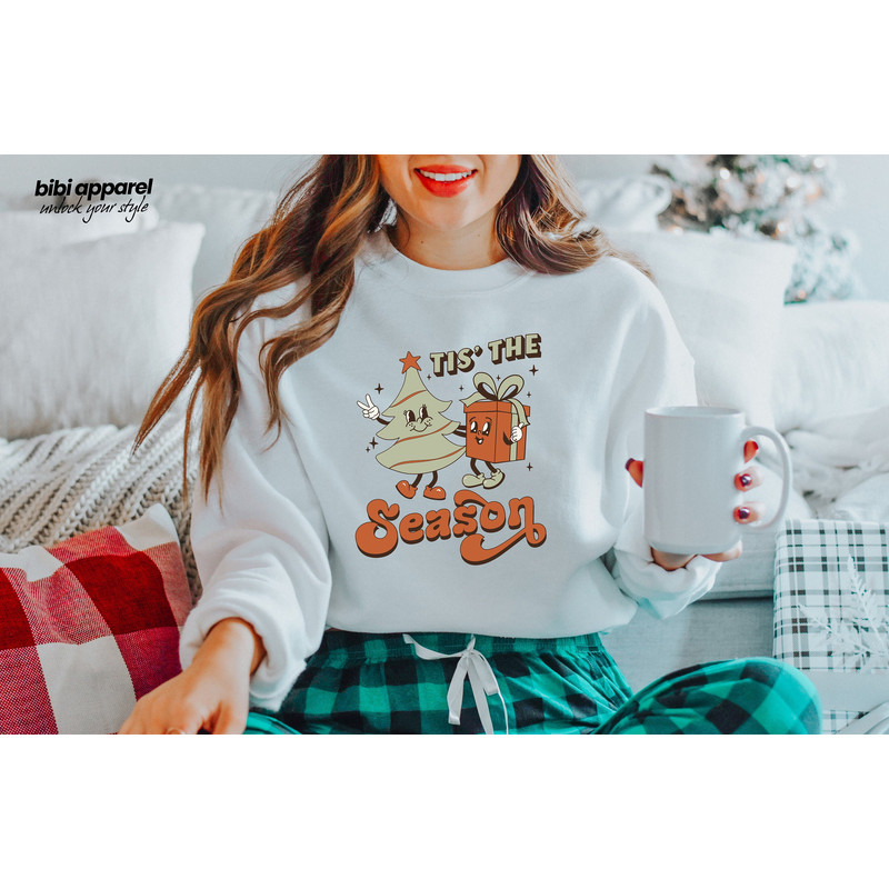 Tis The Season Halloween Sweatshirt, Pumpkin Ghost Shirt, Fall Sweatshirt, Autumn Sweatshirt, Halloween Sweater,.jpg