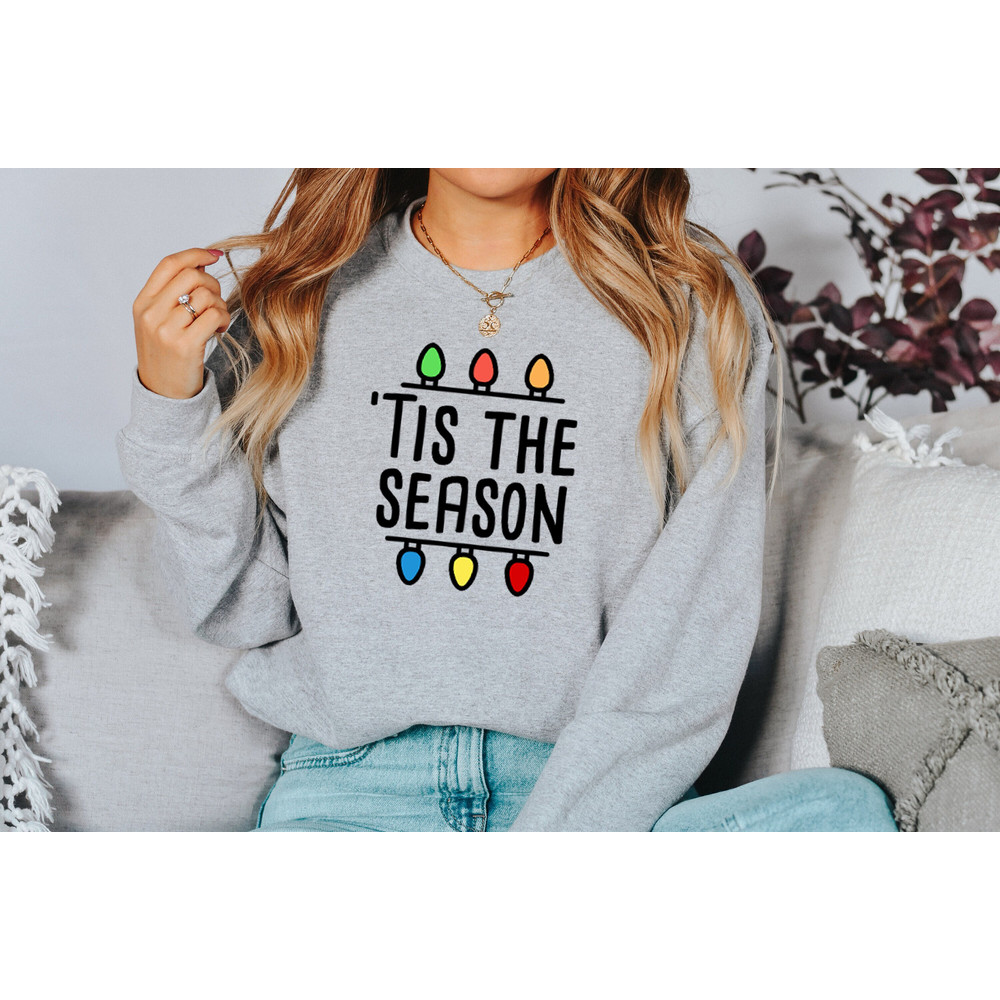 Tis The Season, christmas season tee, tis the season retro,Christmas Light Tee, comfort colors, christmas shirt, Christmas Eve,.jpg