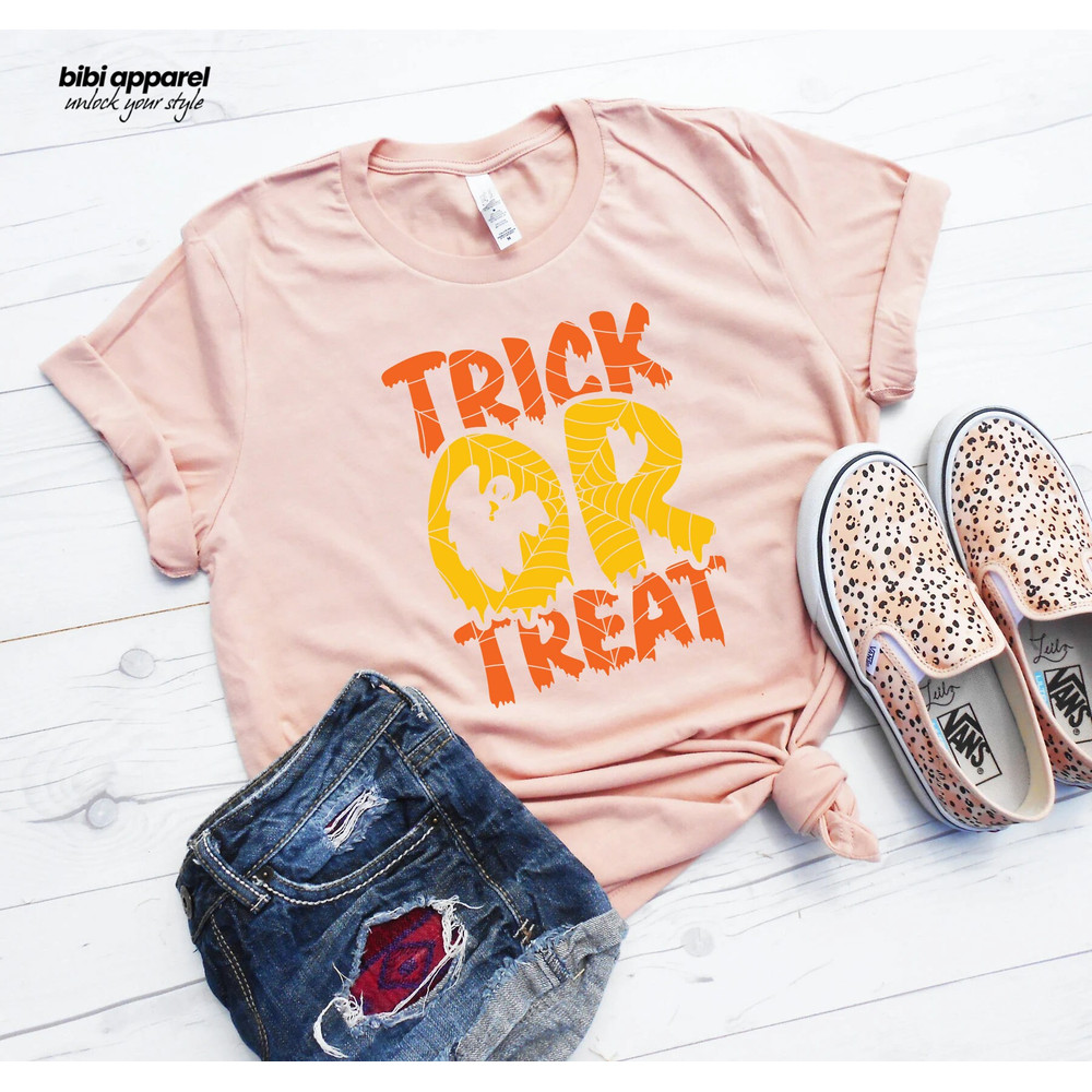 Trick or Treat, Trick or Treat Shirt, Funny Halloween T-Shirt, Toddler Halloween Shirt, Halloween Shirt Kids, Girls Halloween Shirt.jpg