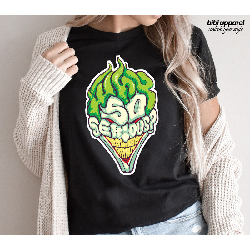 Why So Serious Joker Halloween Unisex Shirt, Scary, Clown, Halloween Shirt, Halloween Movie Characters, Squad horror Scary, Halloween Shirt.jpg