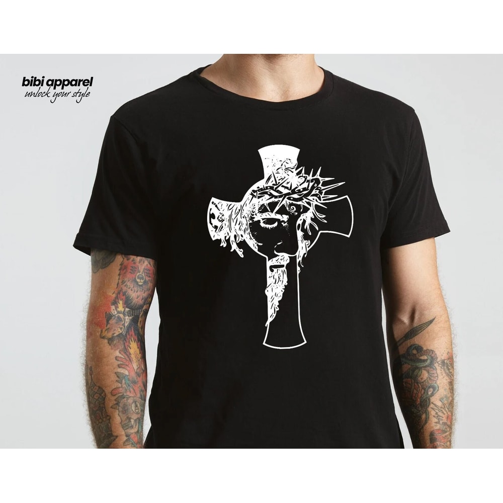 Cross Shirt, Jesus, Christian Shirt, Jesus Shirt, Vertical Cross, Cross, Jesus Cross, Religious Shirt, Church, Disciple.jpg