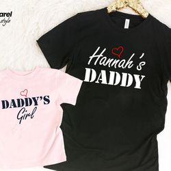 custom father and daughter shirt, matching daddy and daughter shirts, daddy and me shirts, dad and girl birthday gift, d