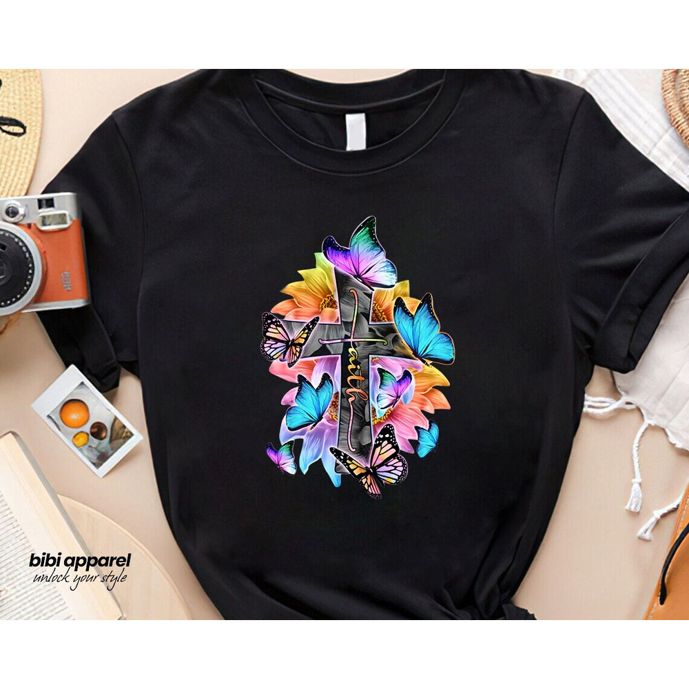 Faith T-shirt, Christian Shirt, Faith T Shirt, Vertical Cross, Faith Cross, Religious Shirt.jpg