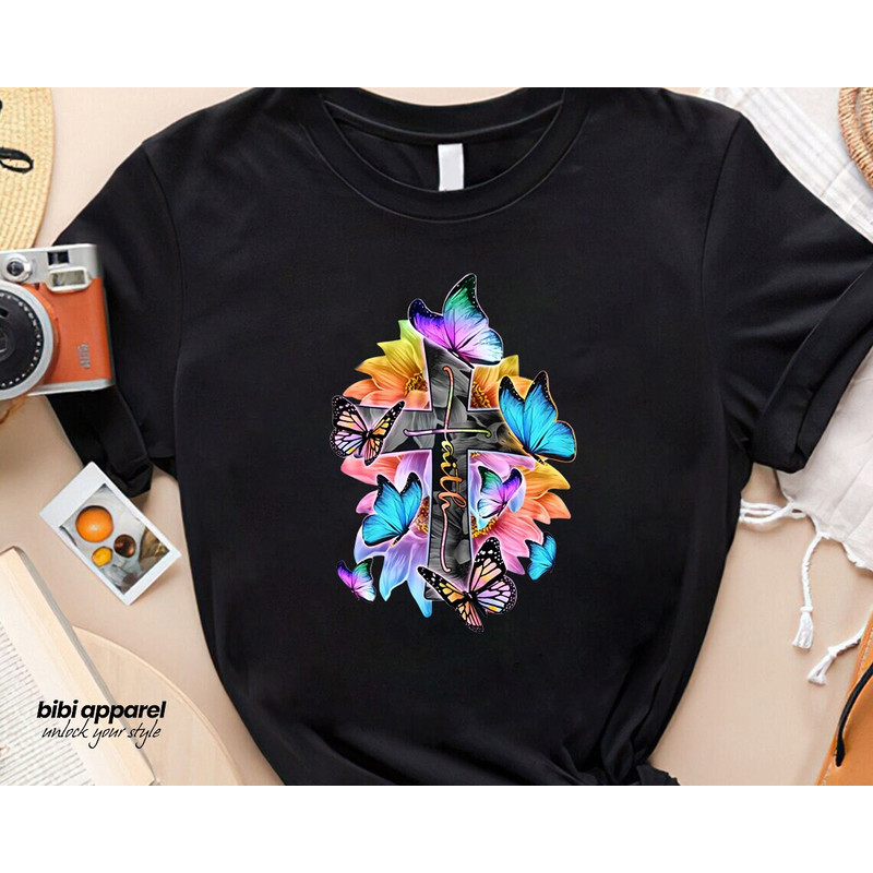 Faith T-shirt, Christian Shirt, Faith T Shirt, Vertical Cross, Faith Cross, Religious Shirt.jpg