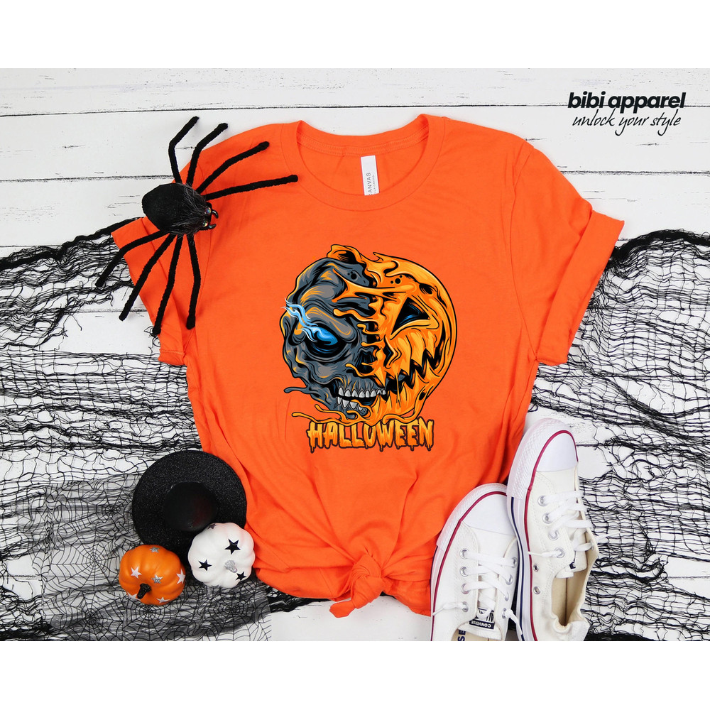 Halloween Skeleton Pumpkin Sweatshirt, Skeleton Halloween Shirt, Fall Sweatshirt, Vintage Halloween Sweatshirt, Swoosh Skeleton Sweatshirt.jpg