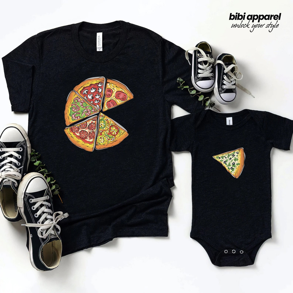 Pizza and Slice, Dad and Son Matching Shirt, Dad and Baby Gift, Dad and Me Shirt, Pizza Lovers Gift, Fathers Day Shirt, Matching Outfit.jpg